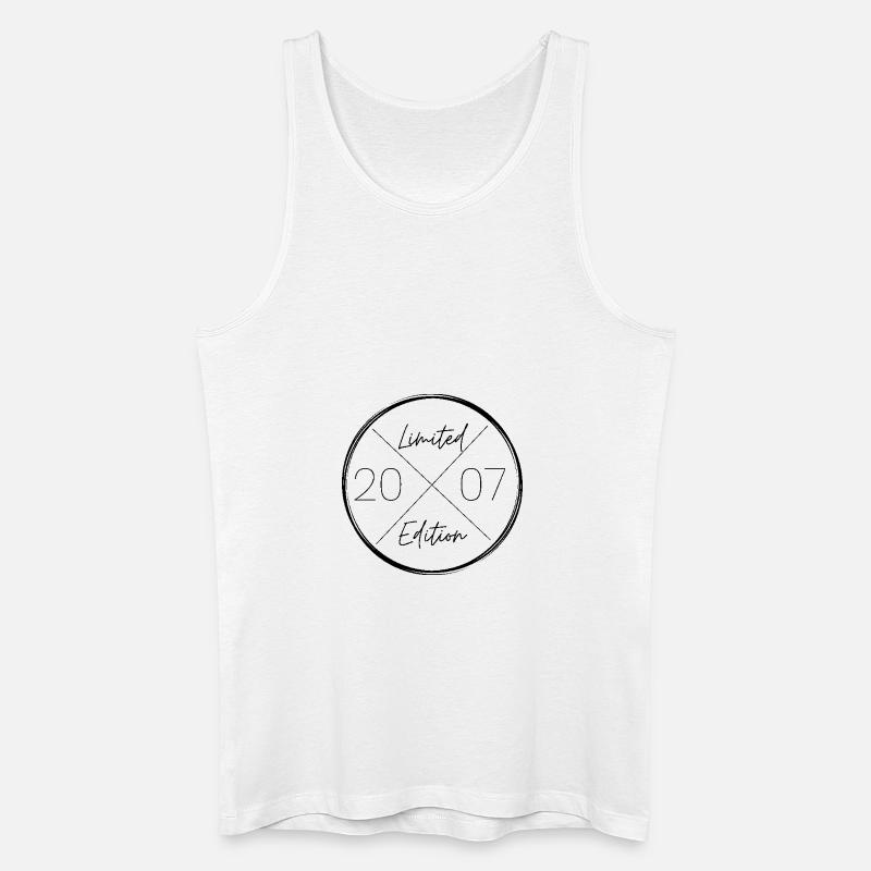 Limited Edition 2007 schwarz - Männer Bio Tank Top - Weiß