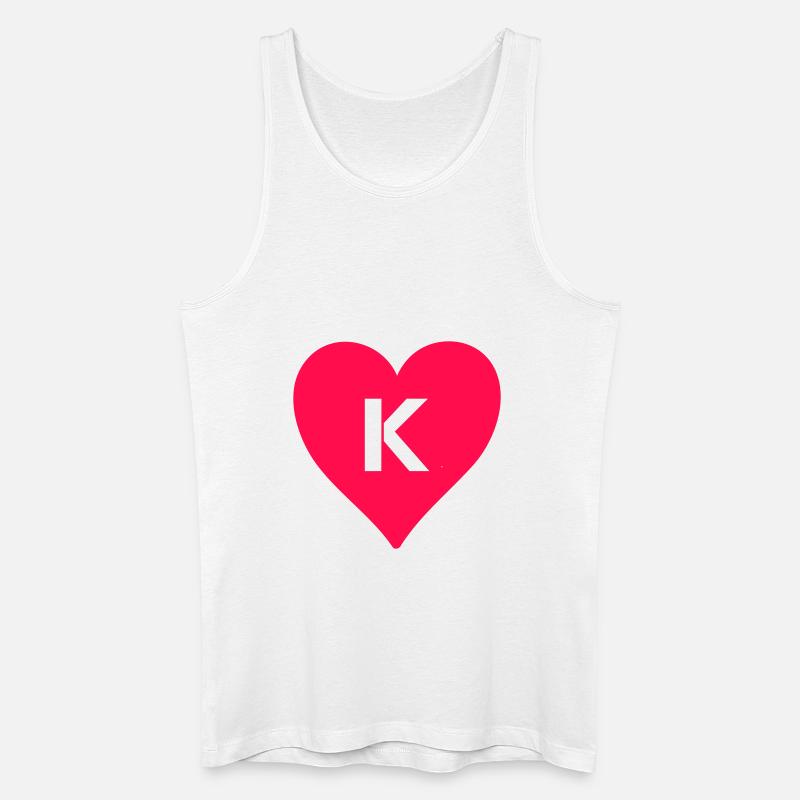 herz buchstabe k - Männer Bio Tank Top - Weiß