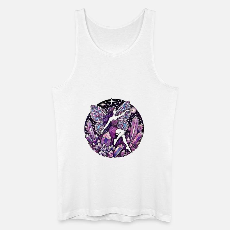 Lila Fee - Männer Bio Tank Top - Weiß