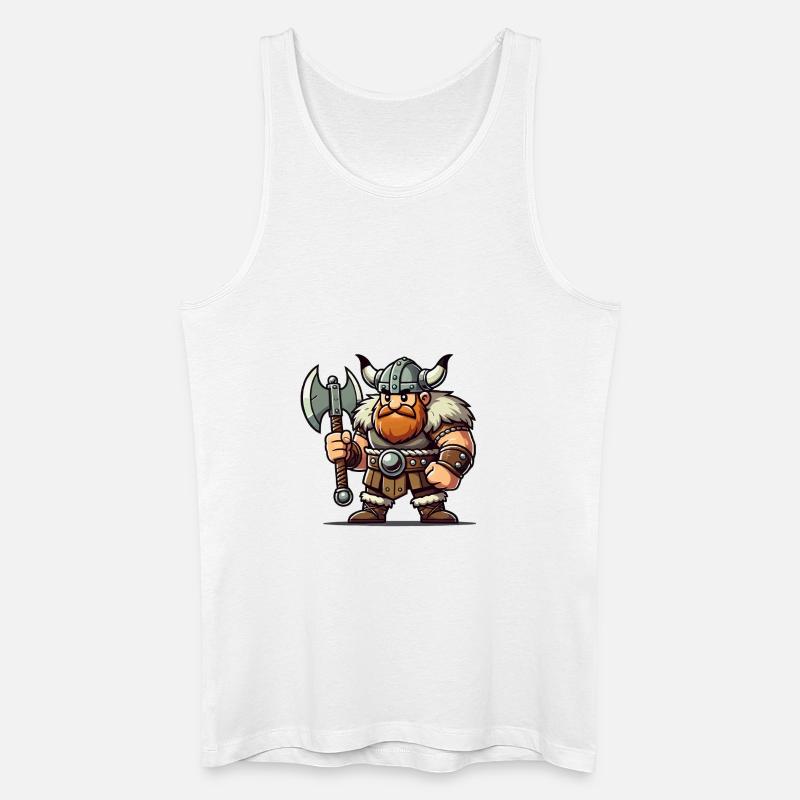 wikinger comic - Männer Bio Tank Top - Weiß