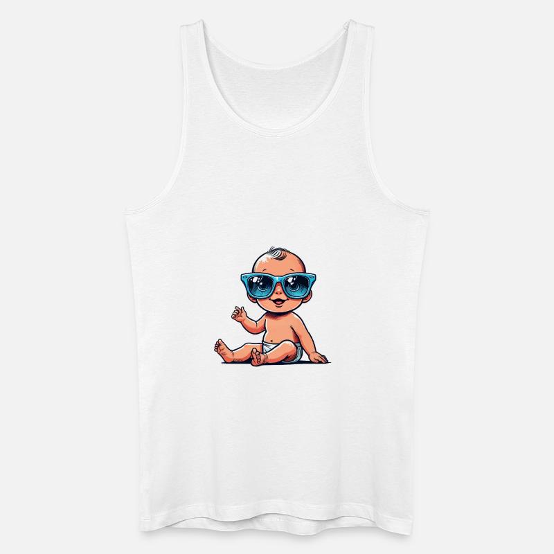 baby comic - Männer Bio Tank Top - Weiß