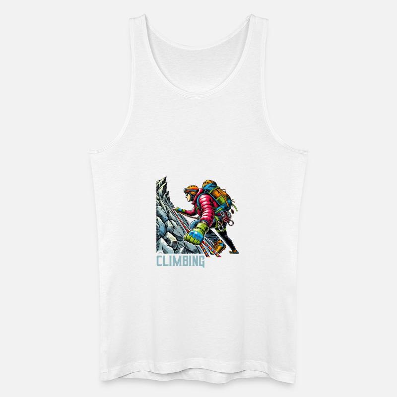 Bergsteiger Climbing - Männer Bio Tank Top - Weiß