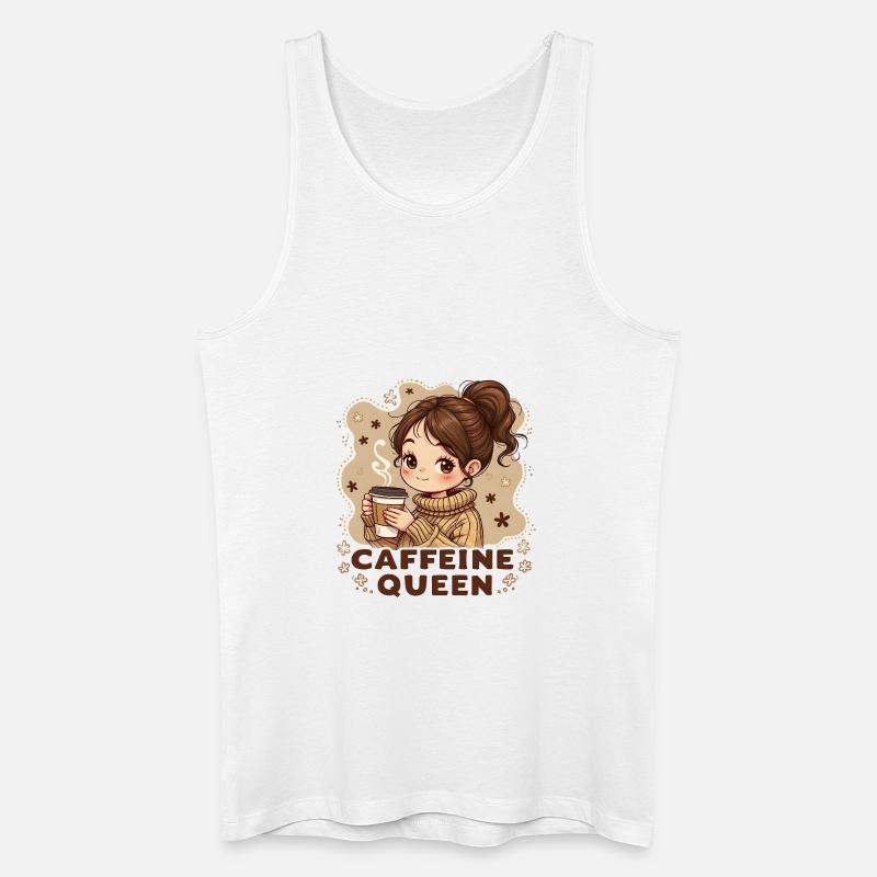 KAFFEE-MÄDCHEN - Männer Bio Tank Top - Weiß