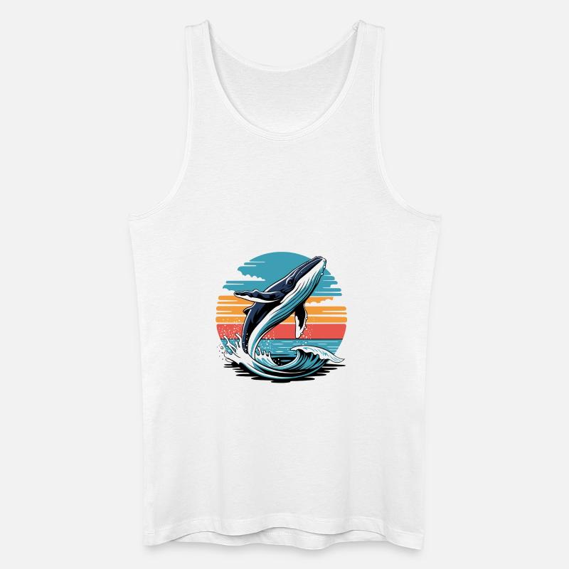 Sunset Splash - Männer Bio Tank Top - Weiß