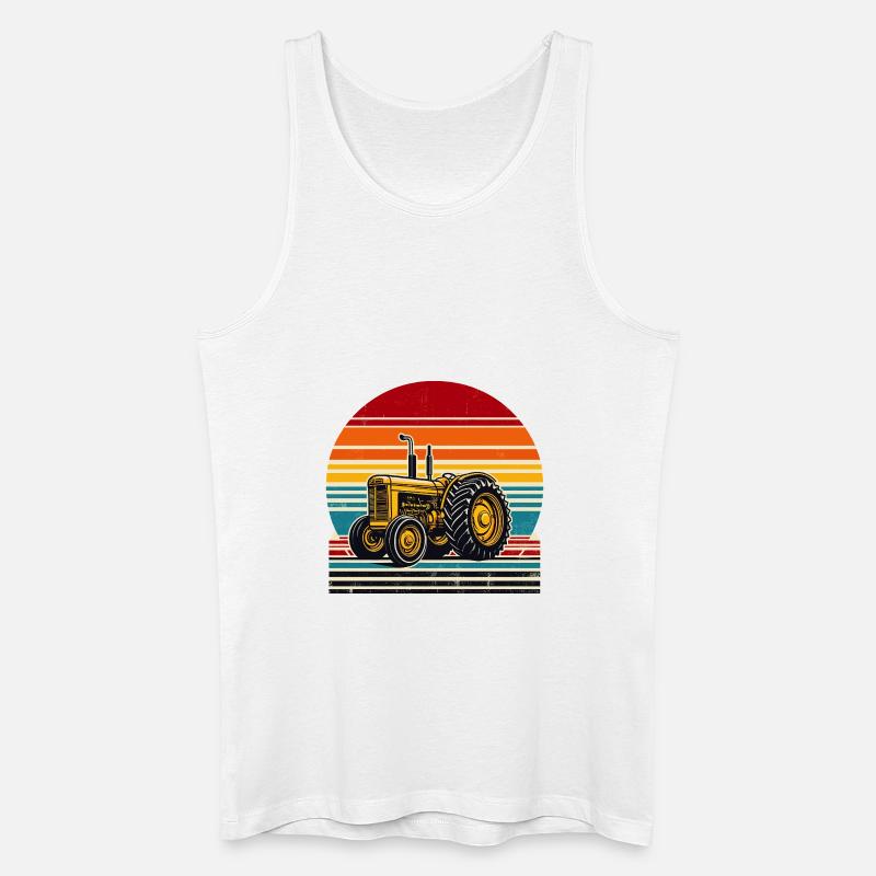 Oldtimer-Traktor - Männer Bio Tank Top - Weiß