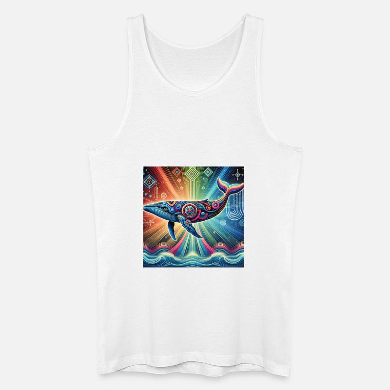Krafttier Wal - Männer Bio Tank Top - Weiß
