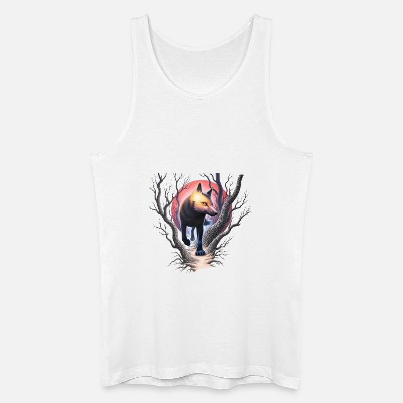 Fuchs auf der Jagd - Männer Bio Tank Top - Weiß