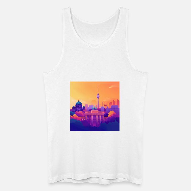 Berlin - Männer Bio Tank Top - Weiß