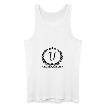 Letter u crown - Men’s Organic Tank Top - white - Front