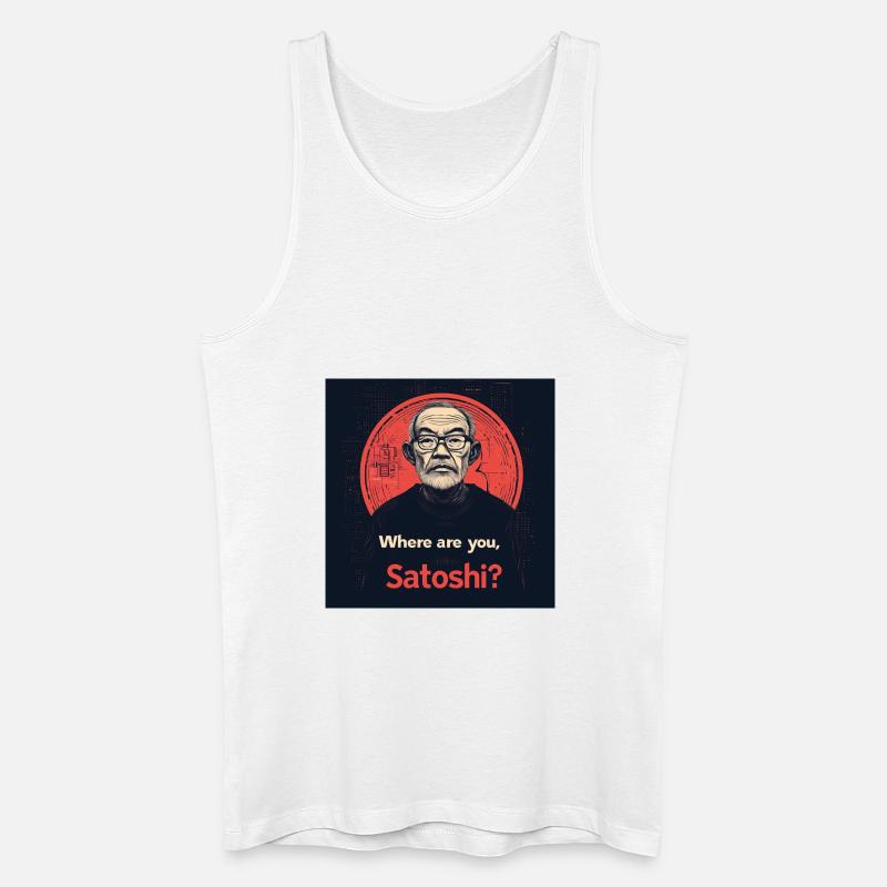 Bitcoin Satoshi Nagamoto - Männer Bio Tank Top - Weiß