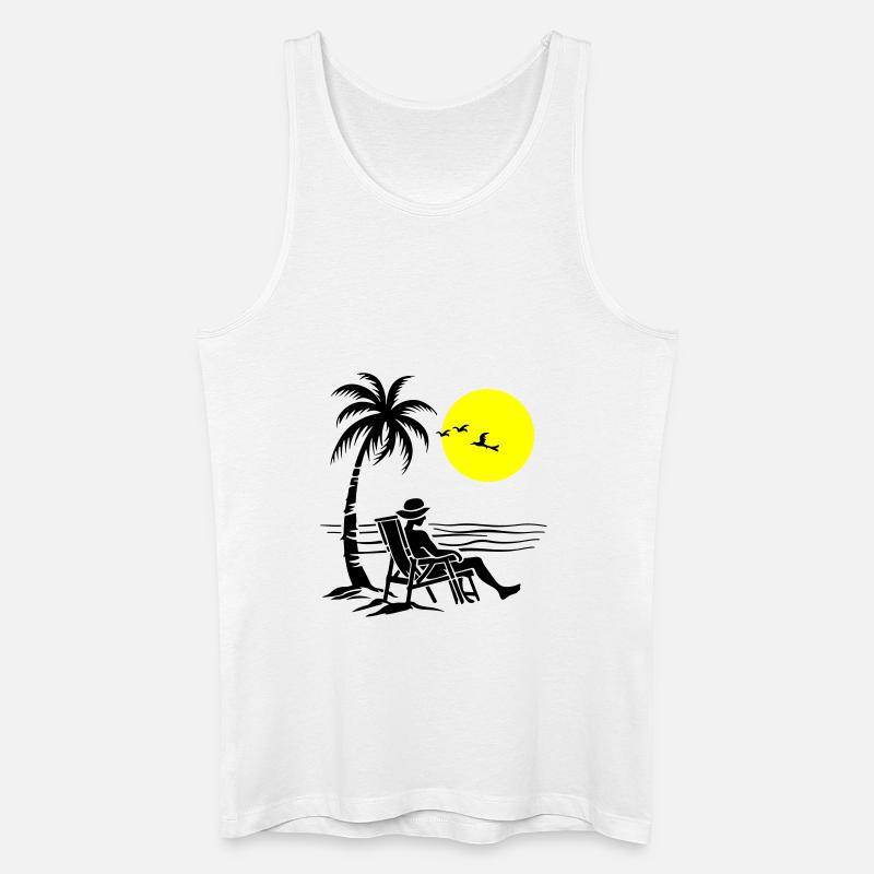 Sommer Strand Urlaub - Männer Bio Tank Top - Weiß