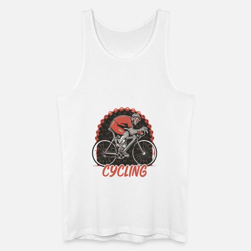 Radfahren - Männer Bio Tank Top - Weiß