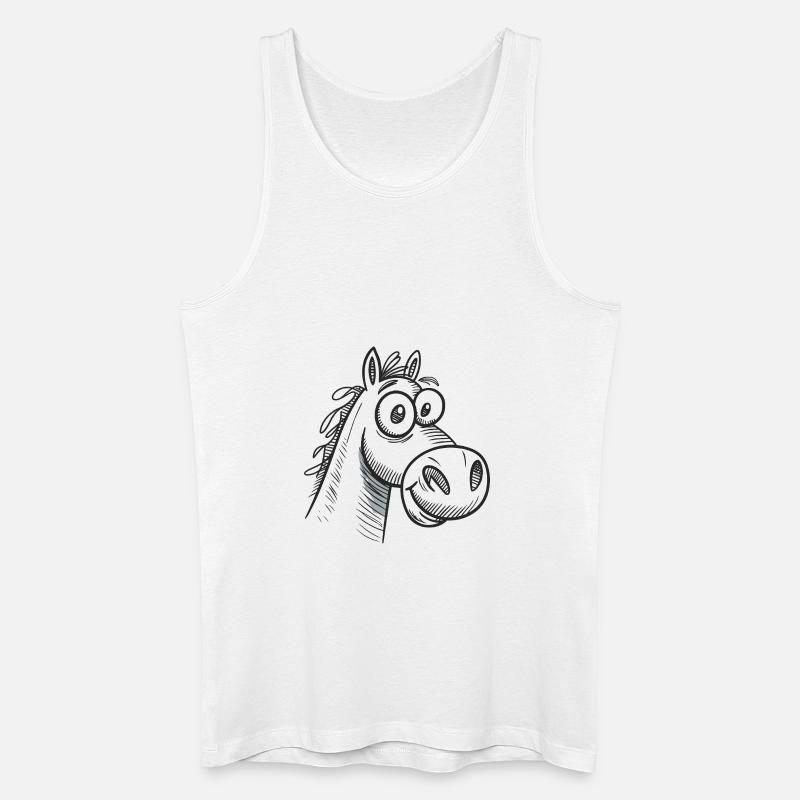 Pferd Pferde Reiten Reiter - Männer Bio Tank Top - Weiß