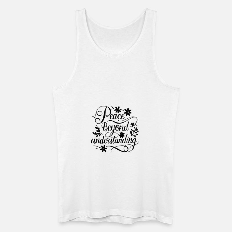 Friede jenseits des Verstandes - Männer Bio Tank Top - Weiß