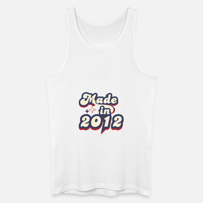 Made in 2012 retro - Débardeur bio Homme - blanc