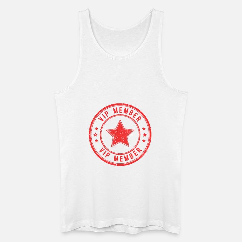 Vip Mitglied - Männer Bio Tank Top - Weiß