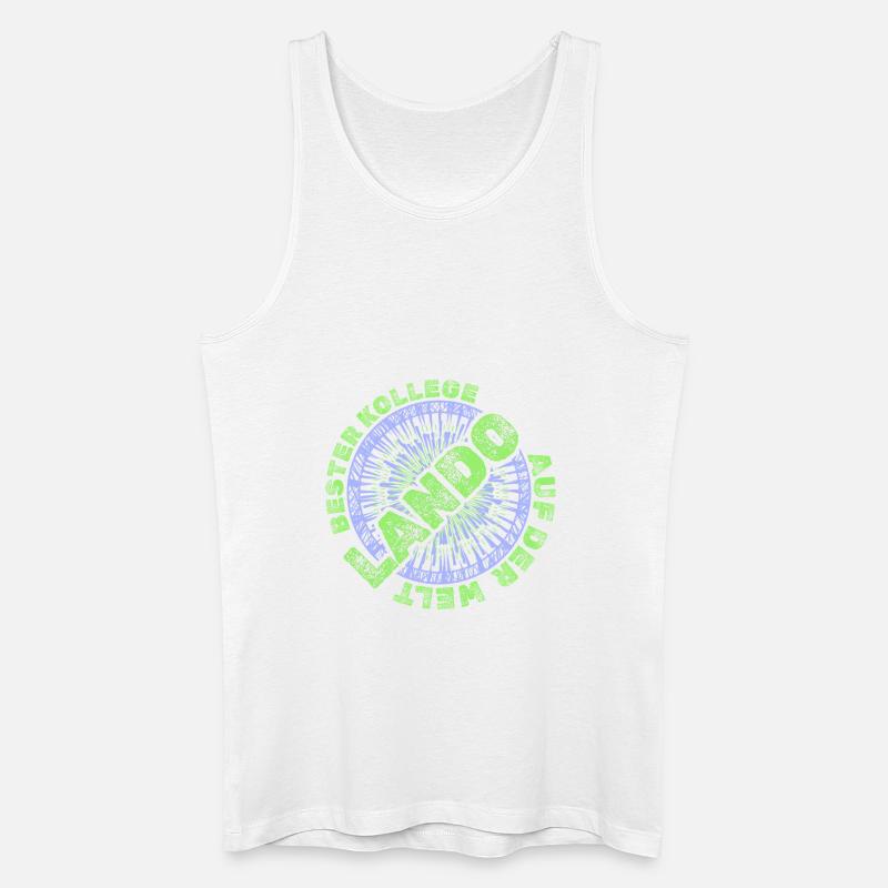 Mitarbeiter Lando - Männer Bio Tank Top - Weiß