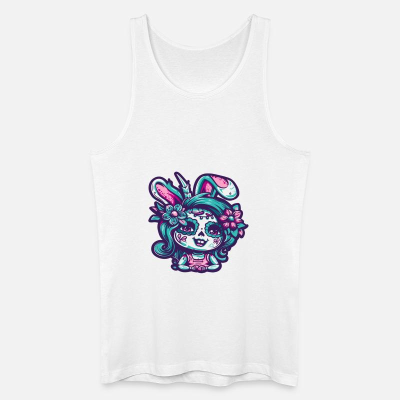 Osterhase emo hase mädchen - Männer Bio Tank Top - Weiß