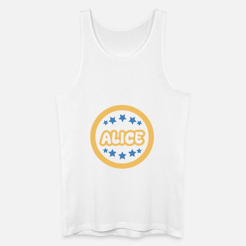 Alice - Männer Bio Tank Top - Weiß