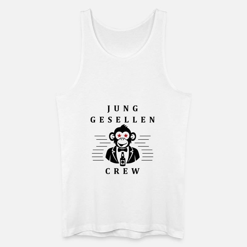 Junggesellen Crew - Männer Bio Tank Top - Weiß