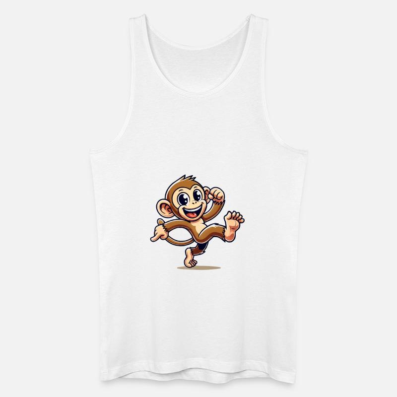 affe comic - Männer Bio Tank Top - Weiß