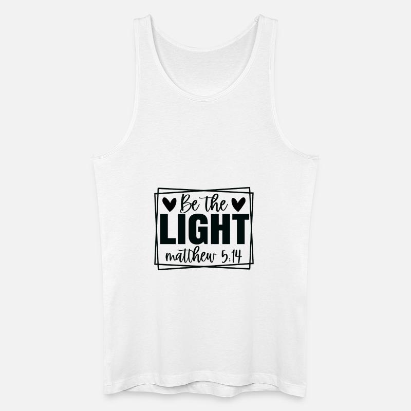 Sei das Licht - Männer Bio Tank Top - Weiß