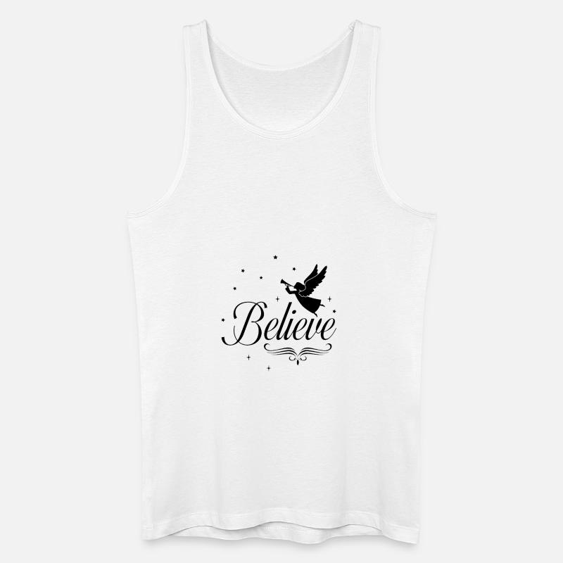 Believe - Männer Bio Tank Top - Weiß
