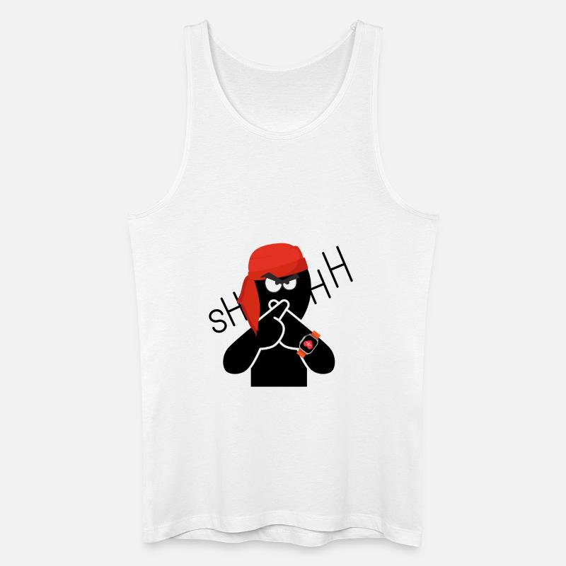 Sei still - Männer Bio Tank Top - Weiß