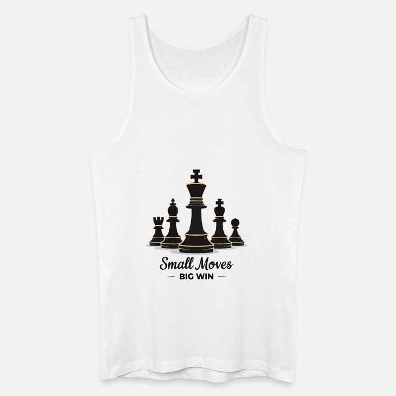 Schach small moves Big WIN - Männer Bio Tank Top - Weiß