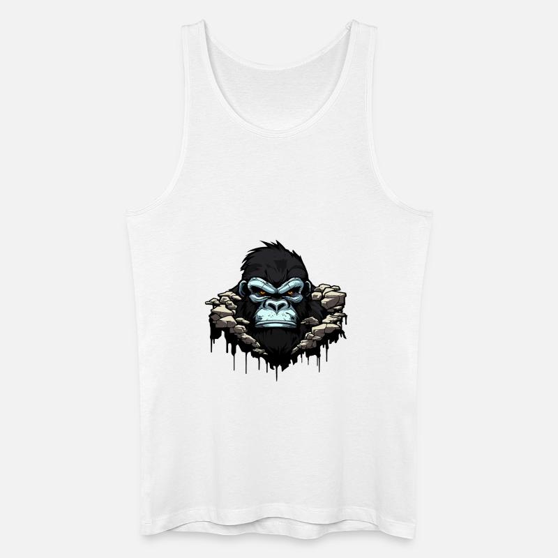 Gorilla silberrücken Affe - Männer Bio Tank Top - Weiß