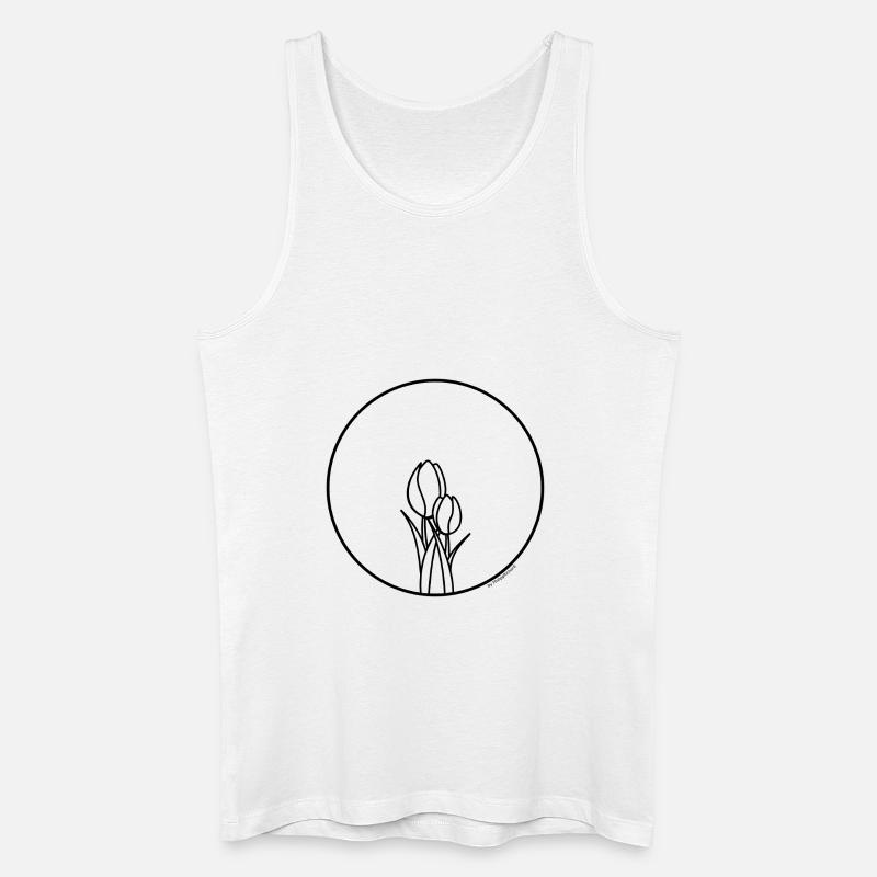 Einfach Tulpen - Männer Bio Tank Top - Weiß