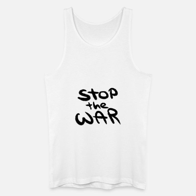 Stop the war - Männer Bio Tank Top - Weiß