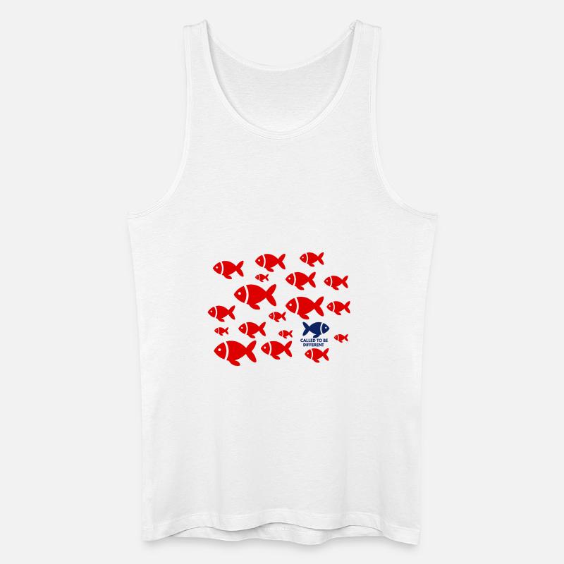 Anders sein (Fischhumor) - Männer Bio Tank Top - Weiß