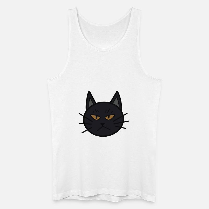 Nero die Katze - Männer Bio Tank Top - Weiß
