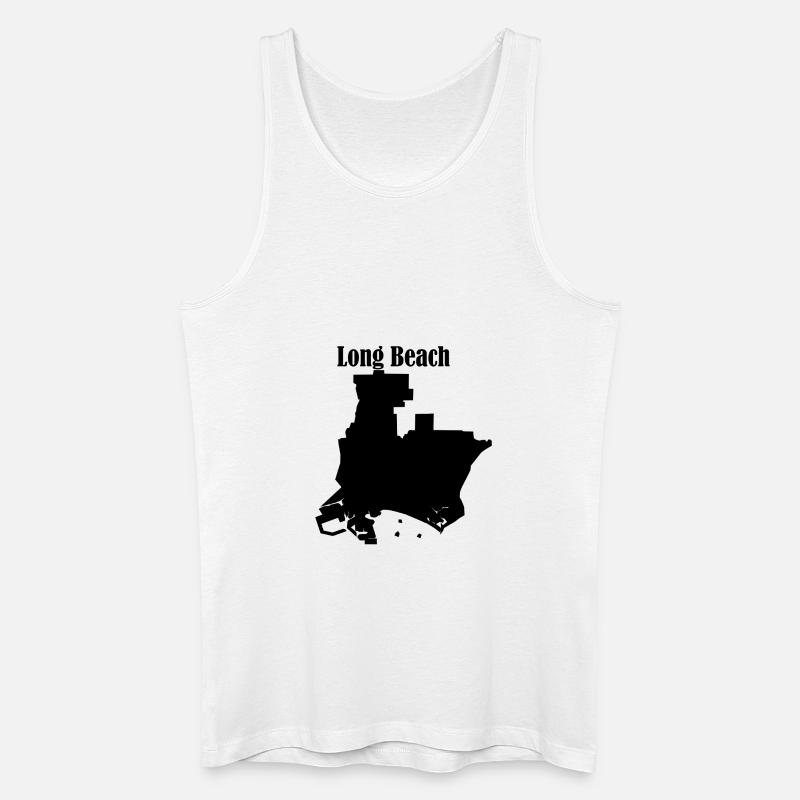 Langer Strand - Männer Bio Tank Top - Weiß