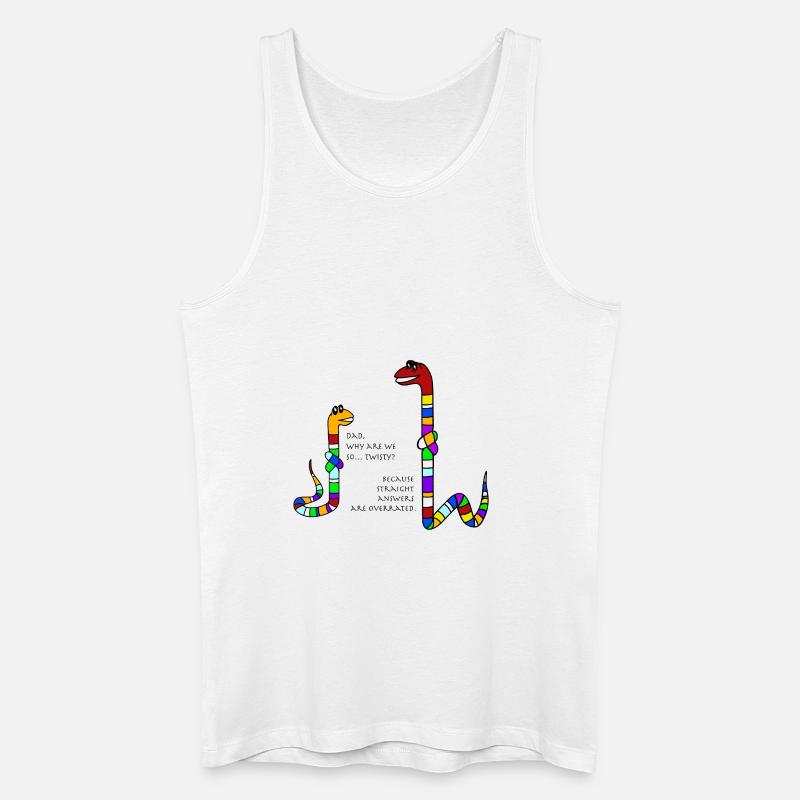 Twisty snakes - Männer Bio Tank Top - Weiß