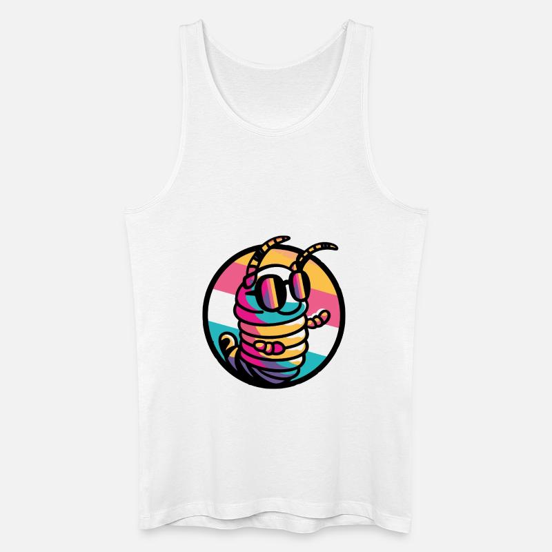 Wurm Cool Comic - Männer Bio Tank Top - Weiß