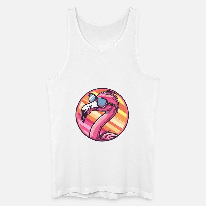 Flamingo Comic Cool - Männer Bio Tank Top - Weiß
