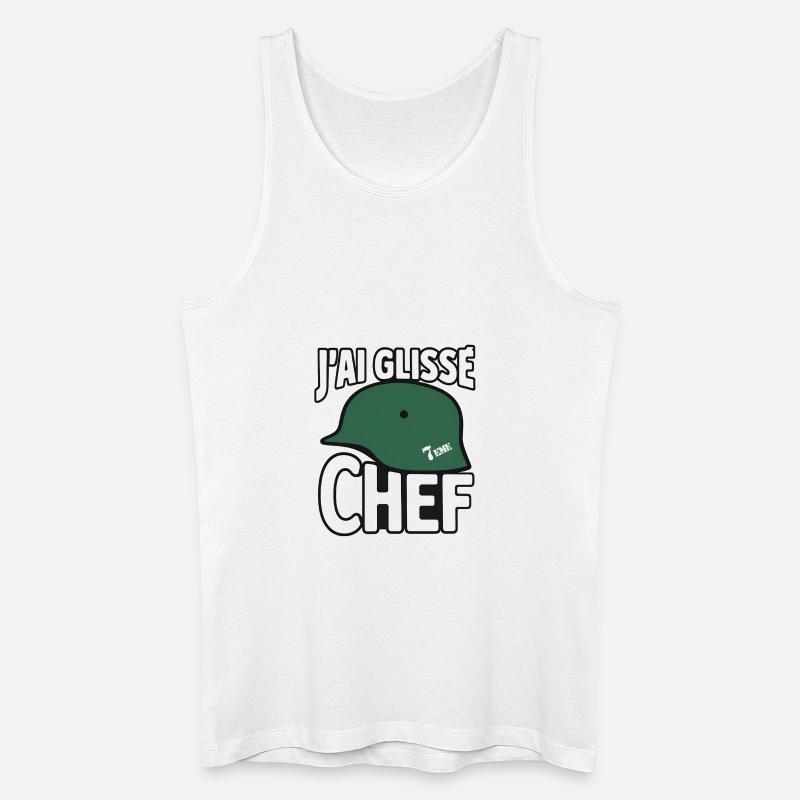 Ich bin ausgerutscht, Koch - Männer Bio Tank Top - Weiß