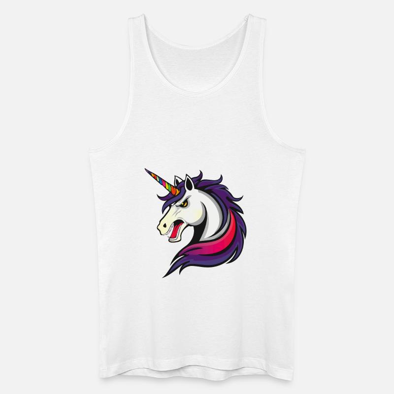 Uncicorn Evvil - Männer Bio Tank Top - Weiß