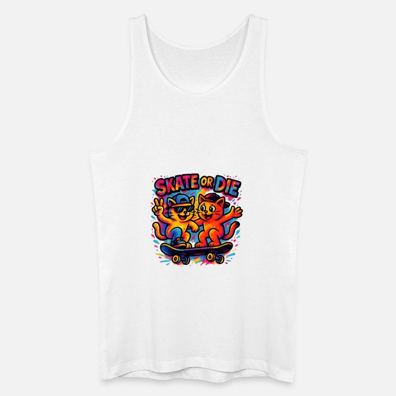 skate or die - Männer Bio Tank Top - Weiß