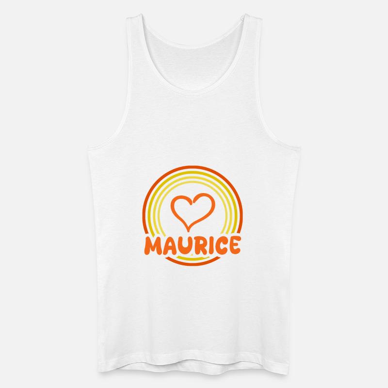 Name Maurice - Männer Bio Tank Top - Weiß
