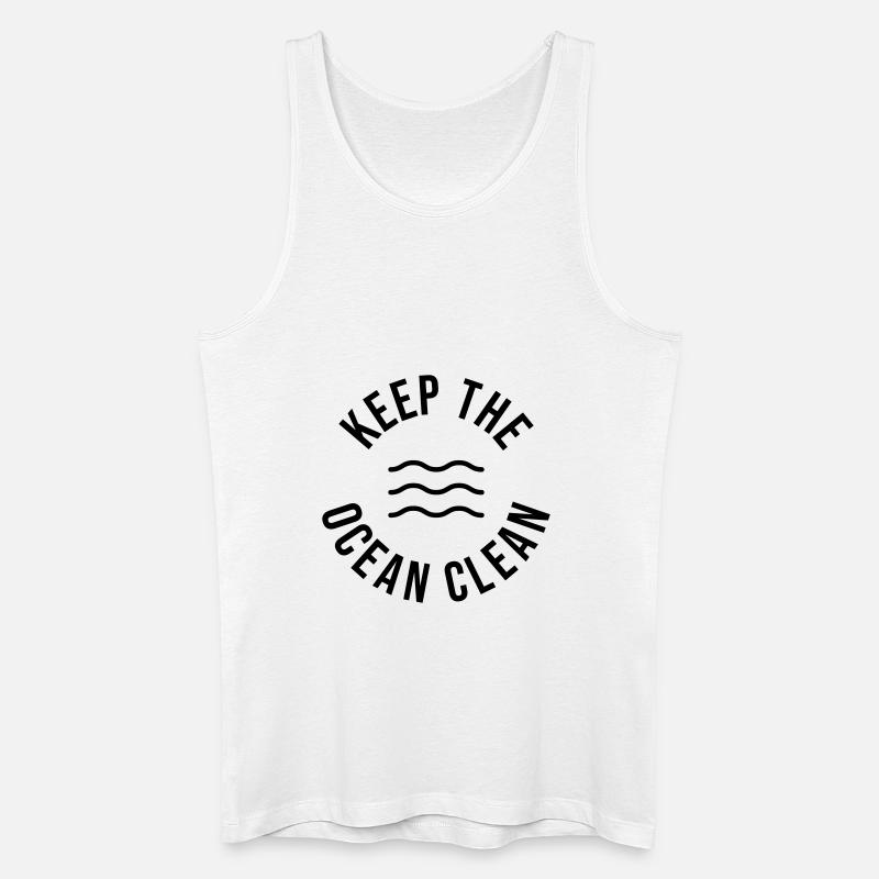 Keep the Ocean clean - Männer Bio Tank Top - Weiß