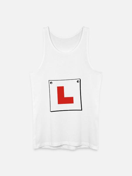 Learner Plate - Men’s Organic Tank Top - white
