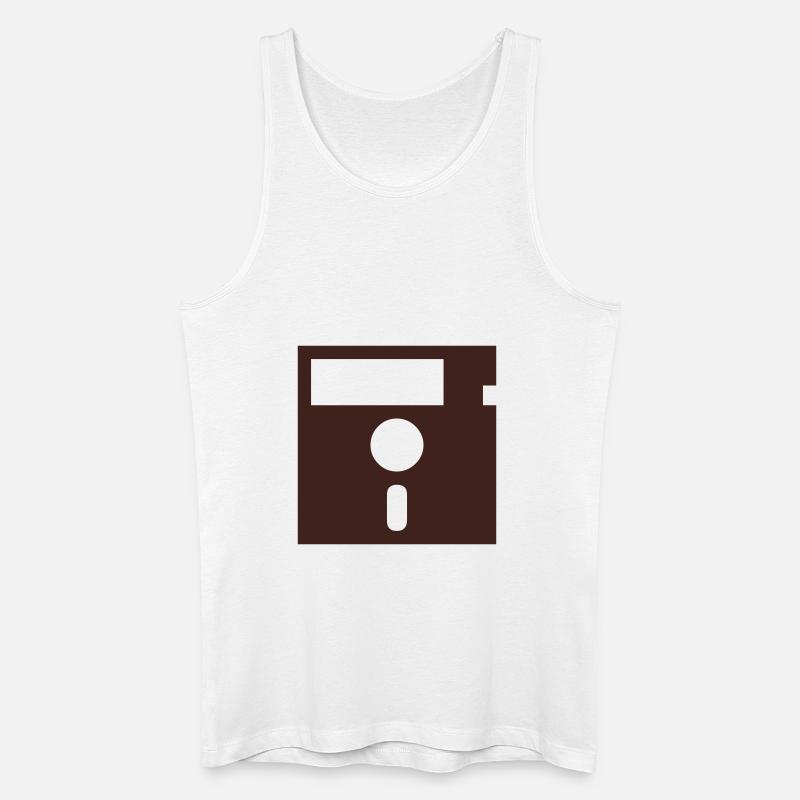 Diskette - Männer Bio Tank Top - Weiß