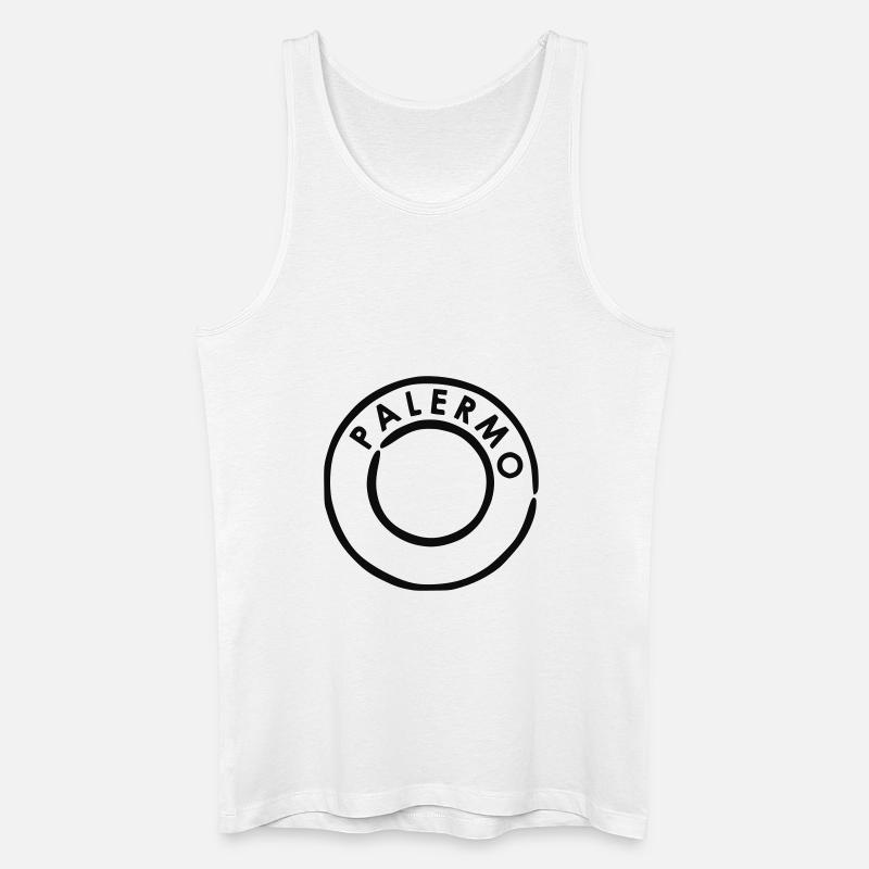 Palermo Poststempel - Männer Bio Tank Top - Weiß