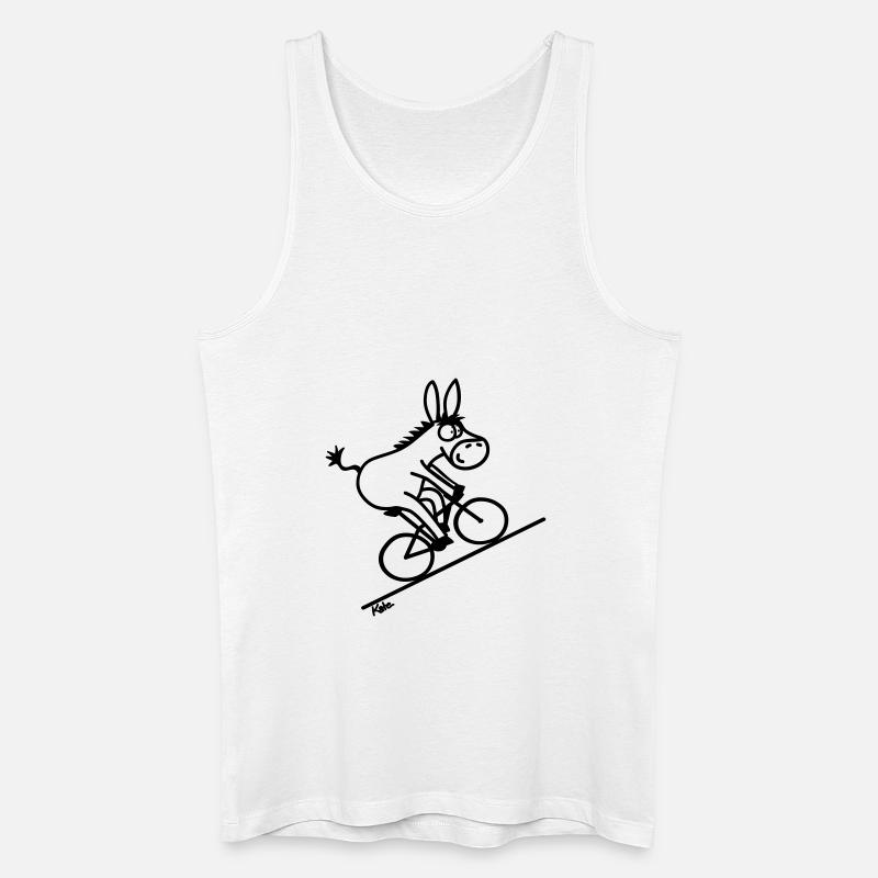 Drahtesel (klein) - Männer Bio Tank Top - Weiß