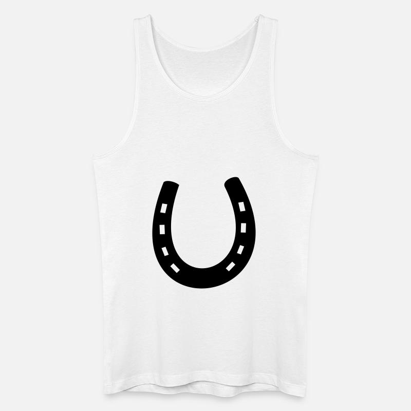 Hufeisen - Männer Bio Tank Top - Weiß