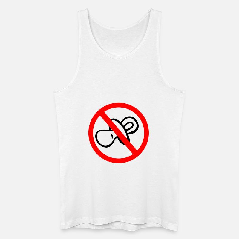 no Schnuller - Männer Bio Tank Top - Weiß