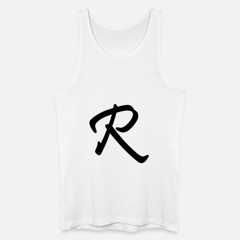 r_letter - Männer Bio Tank Top - Weiß